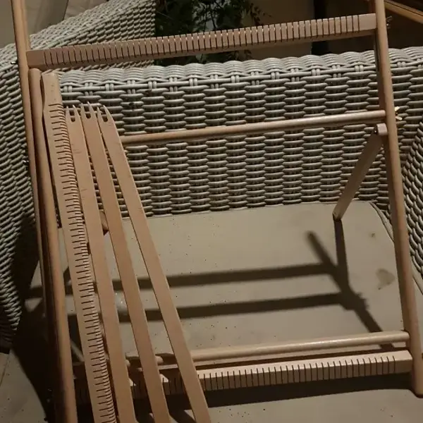Verified buyer photo: LoomCraft Large weaving loom fully assembled